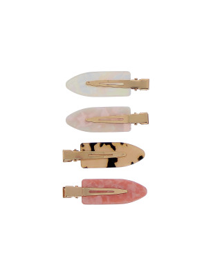 Lot de 4 pinces en acetate sans marque