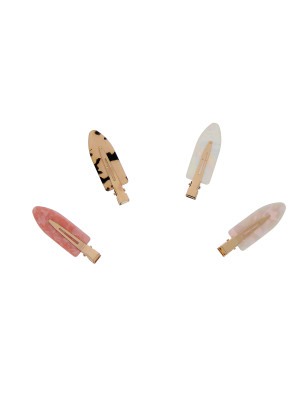 Lot de 4 pinces en acetate sans marque