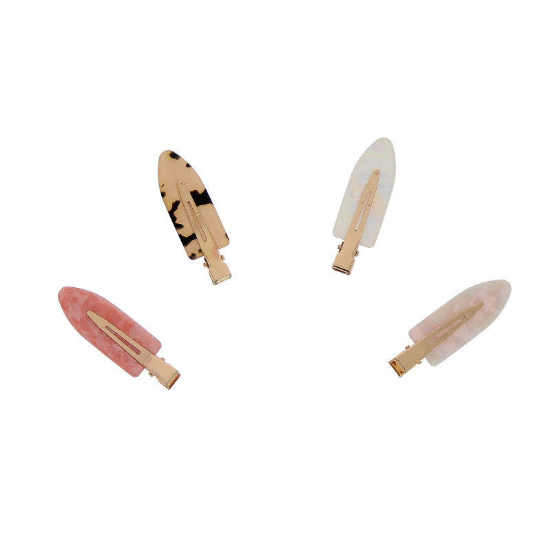 Lot de 4 pinces en acetate sans marque