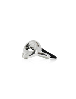 Élastique cheveux métal argent