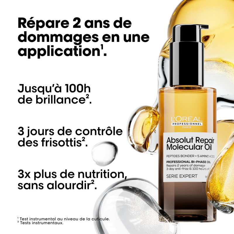 Huile réparatrice Absolut Repair Molecular – nutrition, anti-frisottis, brillance Huile réparatrice Absolut Repair Molecular – nutrition, anti-frisottis, brillance