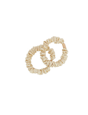 Set de 2 Chouchous Beige Doré Satin