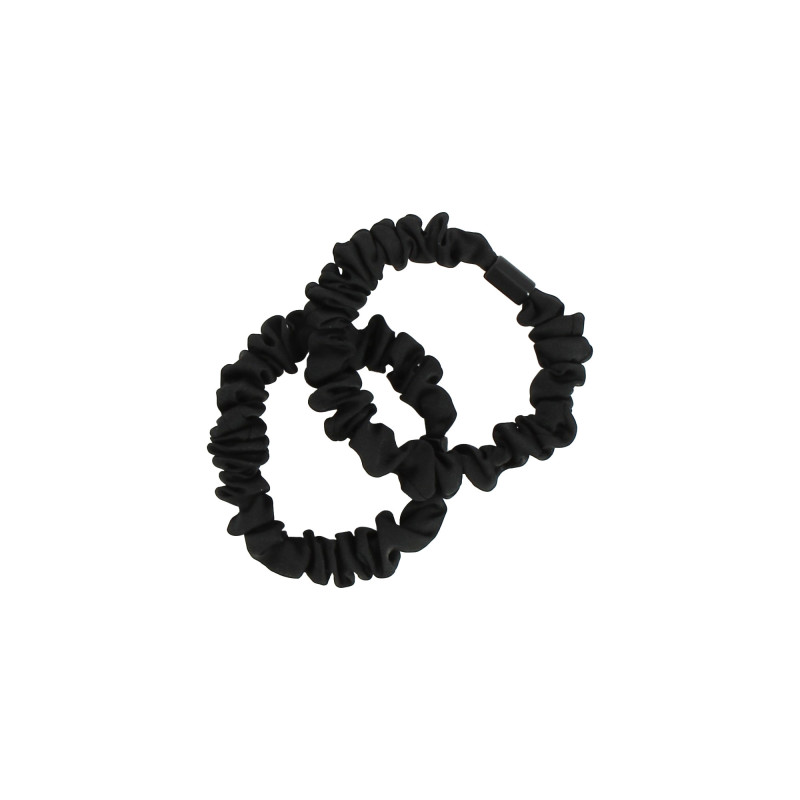 Set de 2 Chouchous Noir Satin