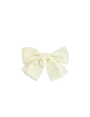 N?ud Satin Blanc Cassé sur Pince