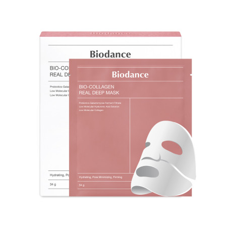 Masque visage Bio Collagen Real Deep - hydratation, pores, élasticité