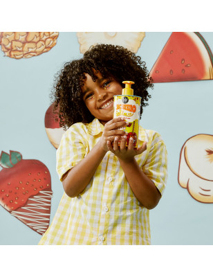 Crème coiffante Cachinho Feliz Salada de Fruta - démêle et active les boucles Crème coiffante Cachinho Feliz Salada de Fruta - démêle et active les boucles