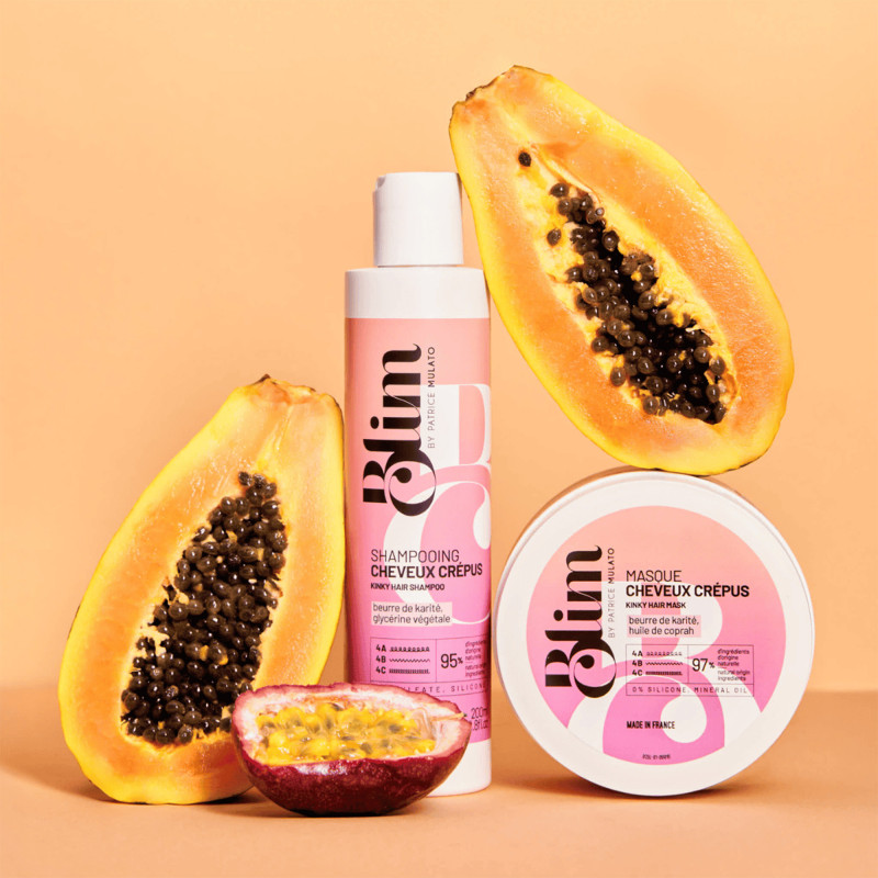 Shampooing cheveux crépus - nutrition, force, douceur Shampooing cheveux crépus - nutrition, force, douceur