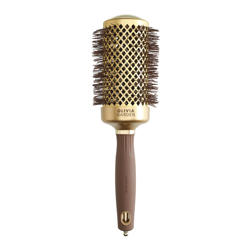 Brosse brushing ronde Expert Blowout Shine Wavy Bristles Gold&Brown 55mm Brosse brushing ronde Expert Blowout Shine Wavy Bristles Gold&Brown 55mm