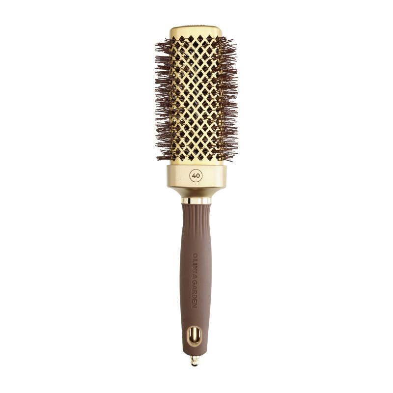 Brosse brushing Expert Blowout Straight Wavy Bristle Gold&Brown 40mm