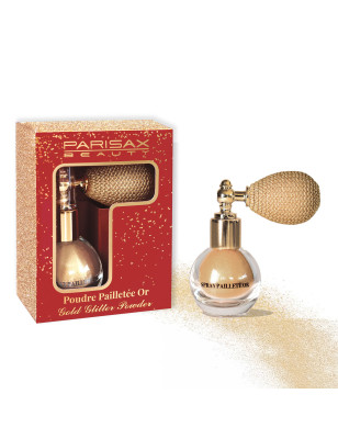 Spray pailleté or - effet lumière instantané, finition dorée, geste glamour