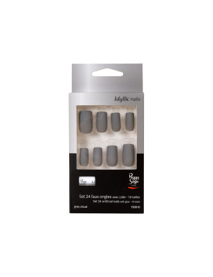 Set 24 faux ongles Idyllic nails Grey cloud