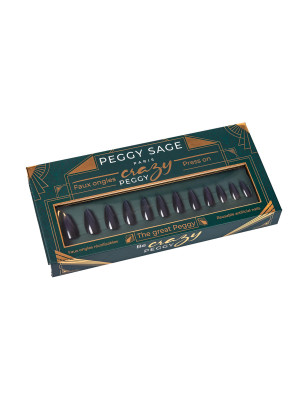 Faux ongles réutilisables - The great Peggy - effet holographique violet/vert