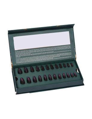 Faux ongles réutilisables - The great Peggy - effet holographique violet/vert