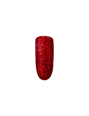 Vernis semi-permanent I-LAK Peggy's Own - rouge pailleté, brillance extrême