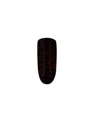 Vernis semi-permanent I-LAK Dark Blaze - noir profond, éclats rouges