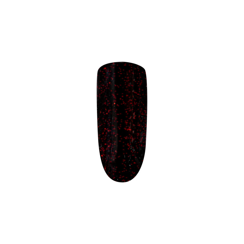 Vernis semi-permanent I-LAK Dark Blaze - noir profond, éclats rouges Vernis semi-permanent I-LAK Dark Blaze - noir profond, éclats rouges