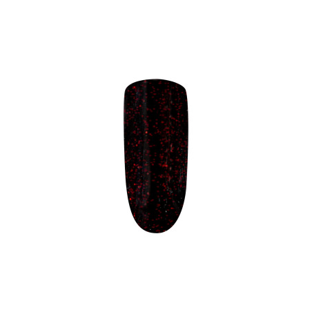 Vernis semi-permanent I-LAK Dark Blaze - noir profond, éclats rouges