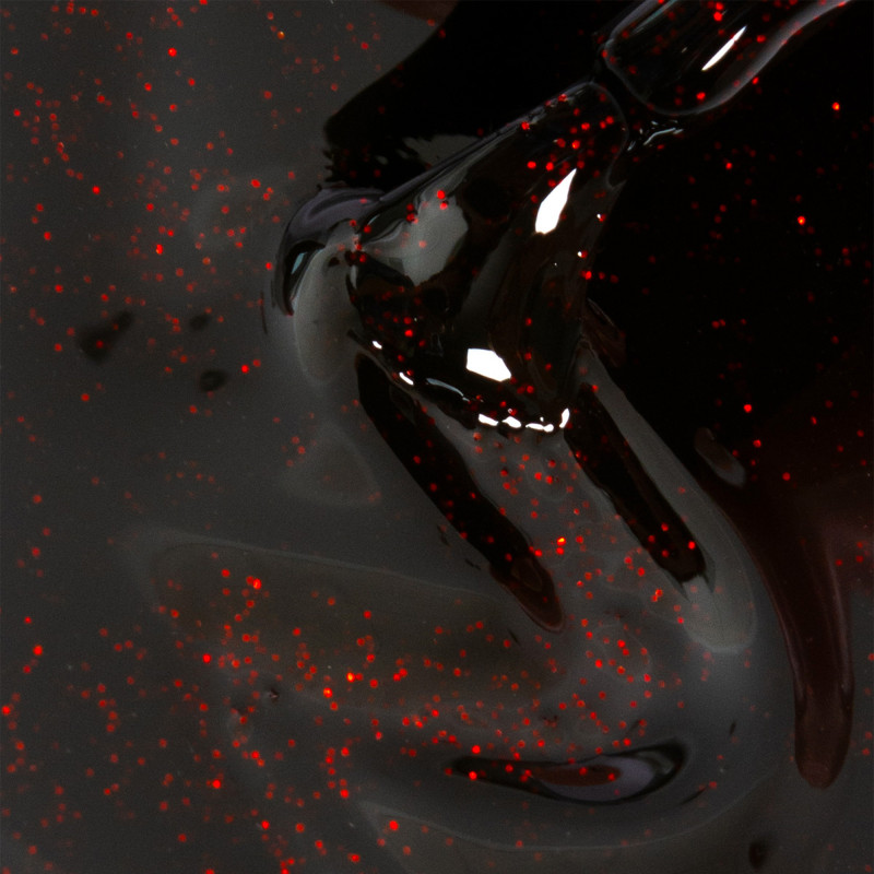 Vernis semi-permanent I-LAK Dark Blaze - noir profond, éclats rouges Vernis semi-permanent I-LAK Dark Blaze - noir profond, éclats rouges