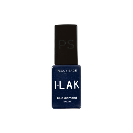Vernis semi-permanent I-LAK Blue Diamond - bleu nuit scintillant