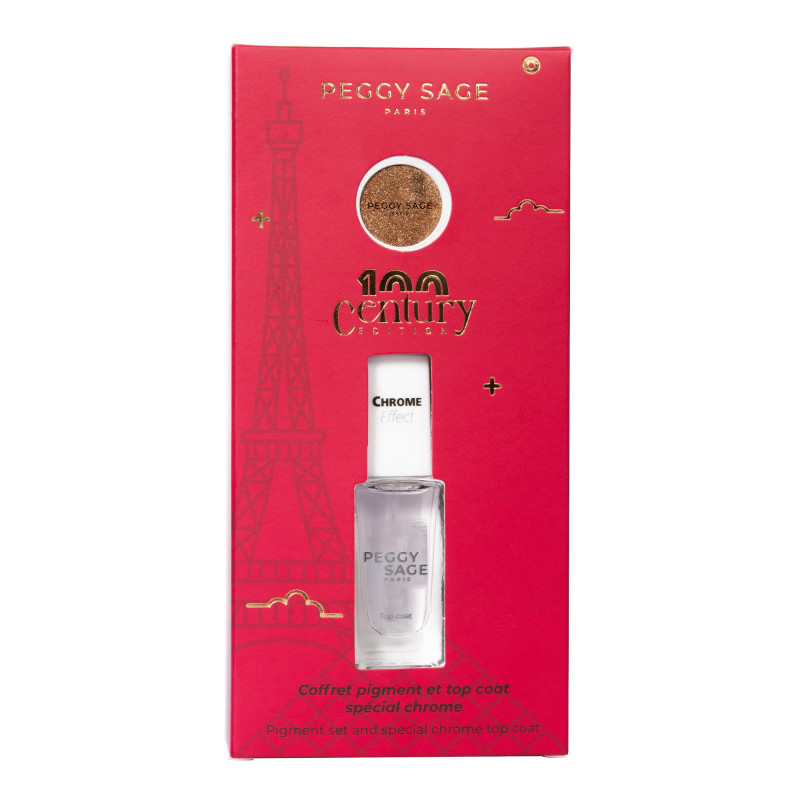 Coffret pigment nail art et top coat chrome - édition CENTURY Coffret pigment nail art et top coat chrome - édition CENTURY