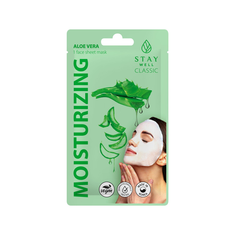 Masque visage Aloe Vera Moisturizing - hydratation, apaisement, fraîcheur Masque visage Aloe Vera Moisturizing - hydratation, apaisement, fraîcheur