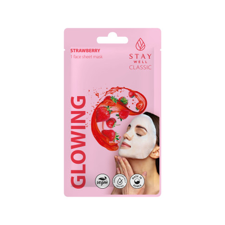 Masque visage Strawberry Glowing - éclat, hydratation, effet bonne mine