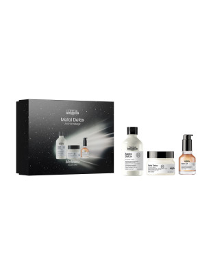 Coffret trio capillaire Metal Detox  - brillance, protection, anti-casse