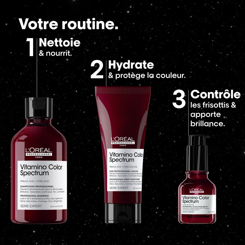 Coffret capillaire trio Vitamino Color Spectrum - éclat, protection, brillance