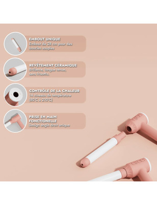 Fer à boucler Hair Gun I - boucles brillantes, design ergonomique, chauffe rapide