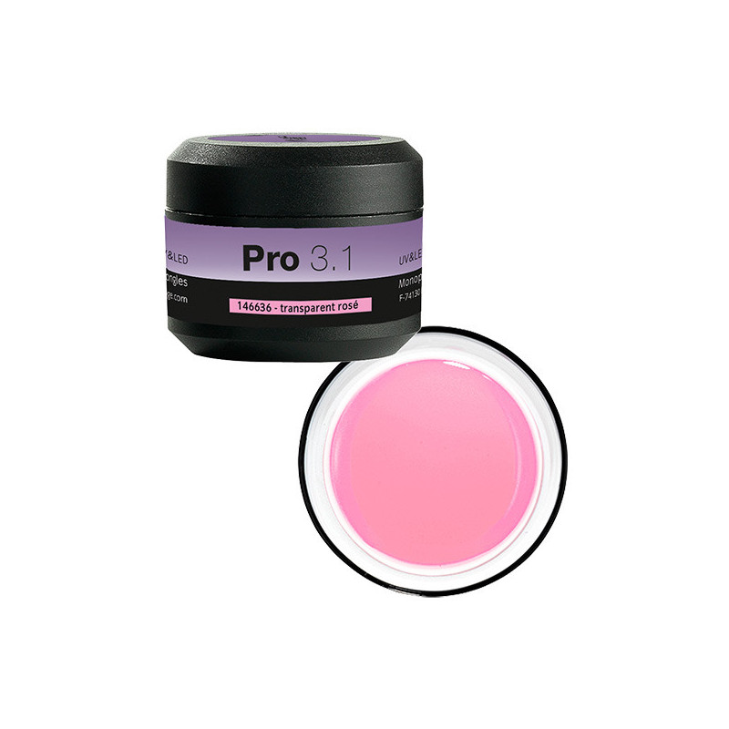 Gel de construction 3 en 1 Pro 3.1 Transparent rosé Gel de construction 3 en 1 Pro 3.1 Transparent rosé