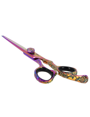 Ciseaux de coupe offset Rainbow chromé 5.5 Ciseaux de coupe offset Rainbow chromé 5.5