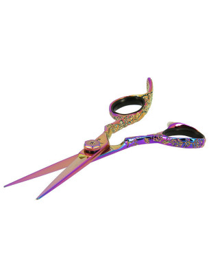 Ciseaux de coupe offset Rainbow chromé 5.5 Ciseaux de coupe offset Rainbow chromé 5.5