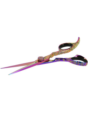 Ciseaux de coupe offset Rainbow chromé 5.5 Ciseaux de coupe offset Rainbow chromé 5.5