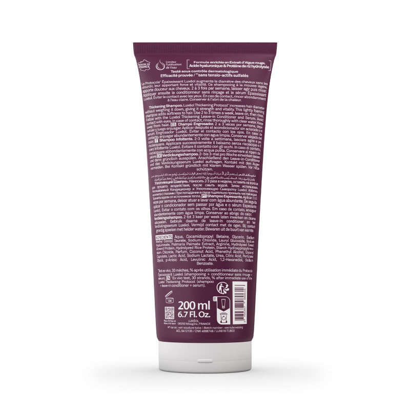 Shampooing Épaississant – +35% épaisseur, cheveux plus forts