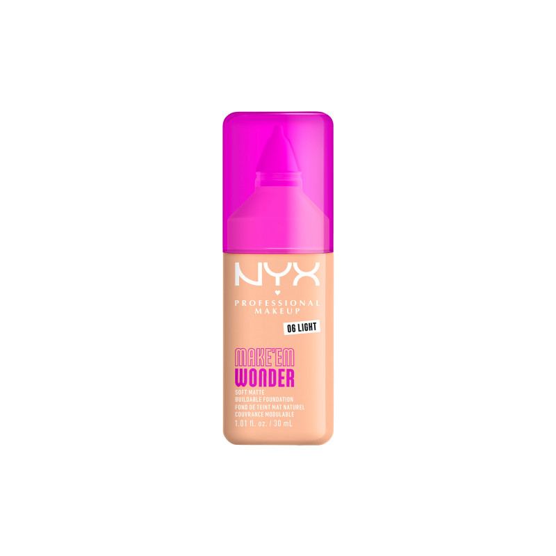 Fond de teint mat naturel couvrance modulable Make'em Wonder - 06 Light