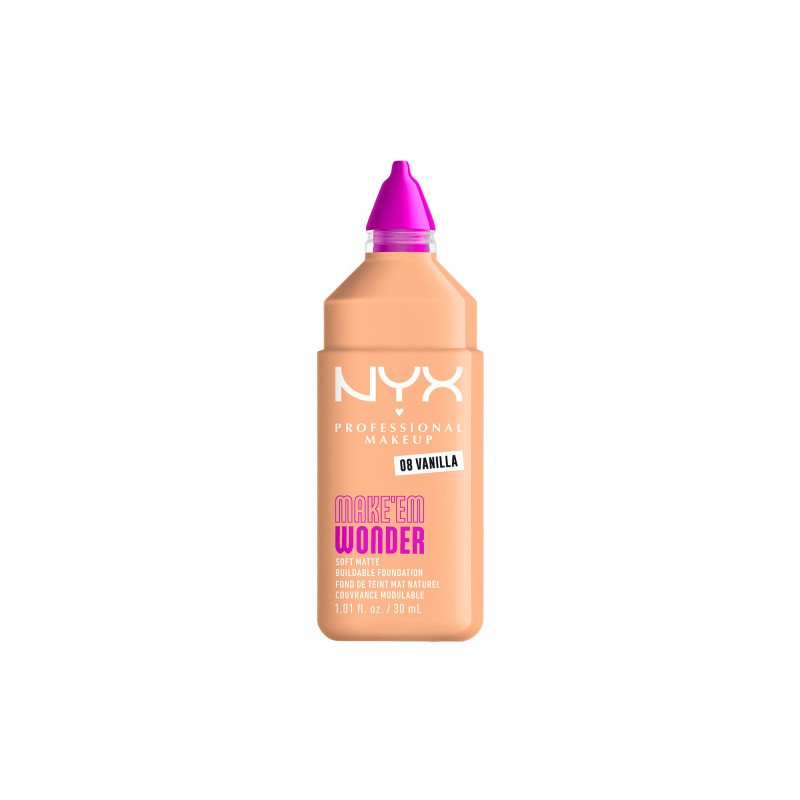 Fond de teint mat naturel couvrance modulable Make'em Wonder - 08 Vanilla Fond de teint mat naturel couvrance modulable Make'em Wonder - 08 Vanilla