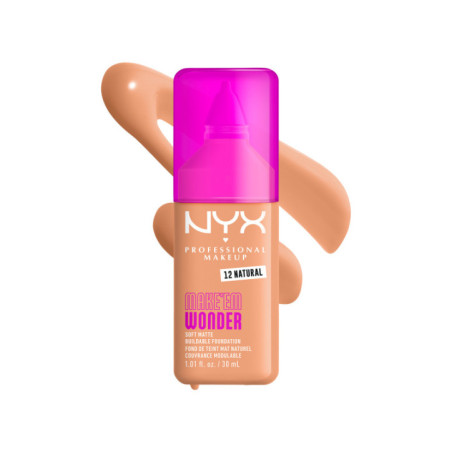 Fond de teint mat naturel couvrance modulable Make'em Wonder - 12 Natural