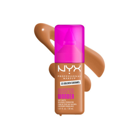 Fond de teint mat naturel couvrance modulable Make'em Wonder - 23 Golden Caramel