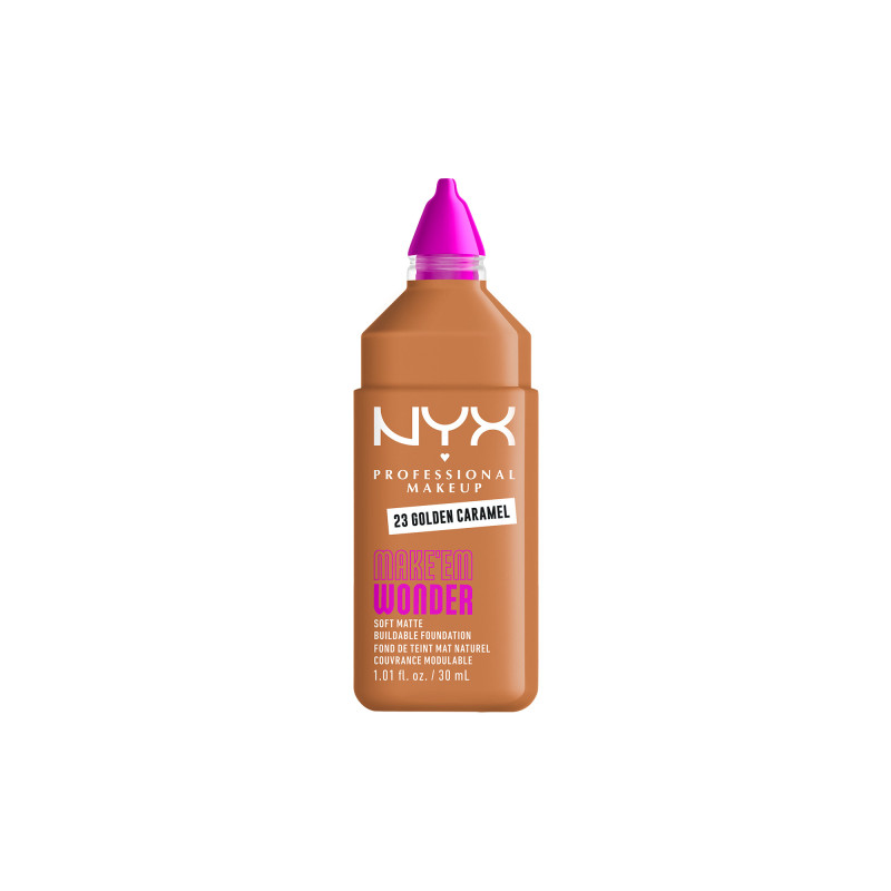 Fond de teint mat naturel couvrance modulable Make'em Wonder - 23 Golden Caramel