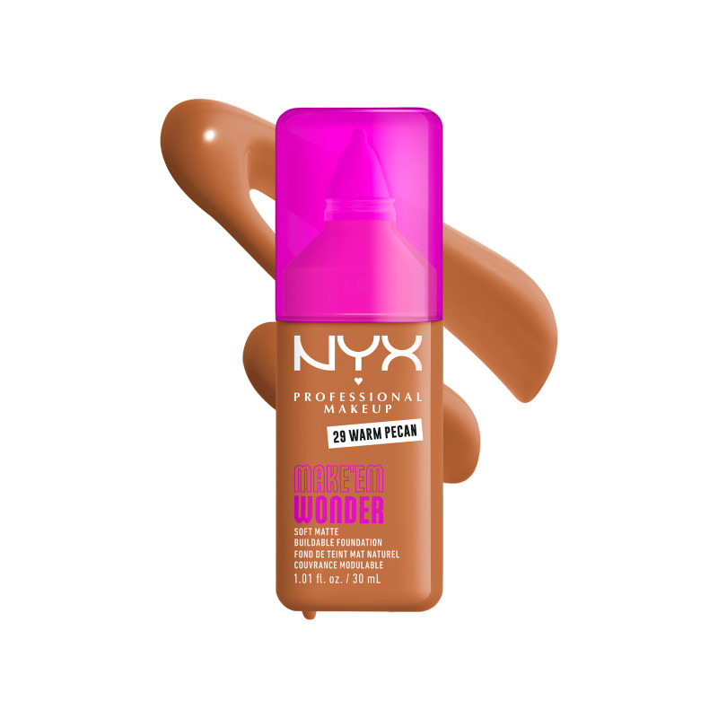 Fond de teint mat naturel couvrance modulable Make'em Wonder - 29 Warm Pecan