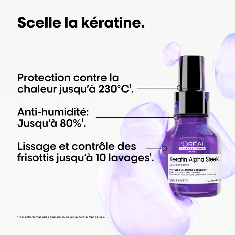Sérum lissant miroir Keratin Alpha Sleek 50ml