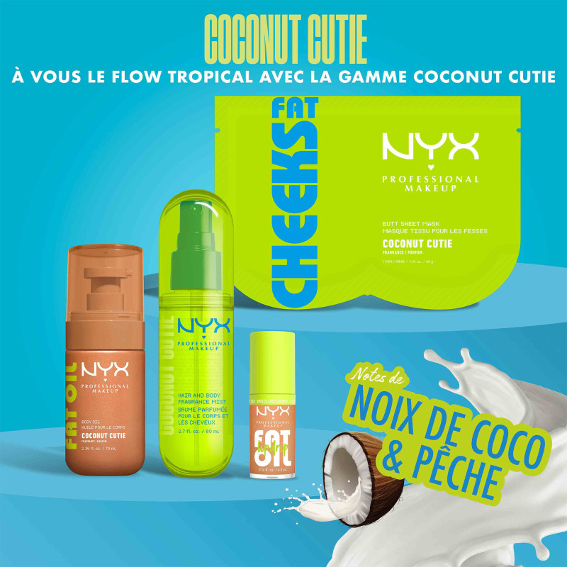 Brume parfumée Fat Oil Body Coconut Cutie - Corps et cheveux 80ML Brume parfumée Fat Oil Body Coconut Cutie - Corps et cheveux 80ML