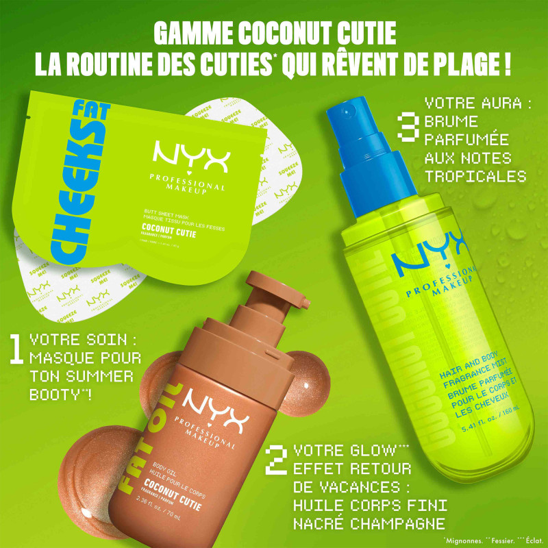 Brume parfumée Fat Oil Body Coconut Cutie - Corps et cheveux 80ML Brume parfumée Fat Oil Body Coconut Cutie - Corps et cheveux 80ML
