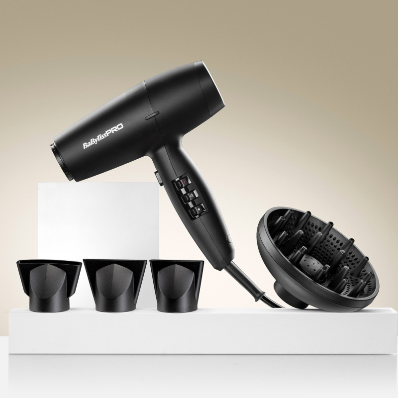 Sèche-cheveux Premium LUPIA Noir BAB7600E / 2200W - Puissance et légèreté Sèche-cheveux Premium LUPIA Noir BAB7600E / 2200W - Puissance et légèreté