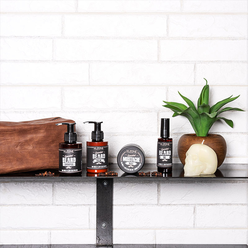 Kit shampooing, baume et huile barbe et moustache - Essential Kit shampooing, baume et huile barbe et moustache - Essential