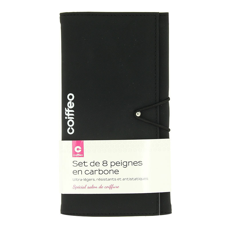 Set de 8 peignes en carbone Set de 8 peignes en carbone