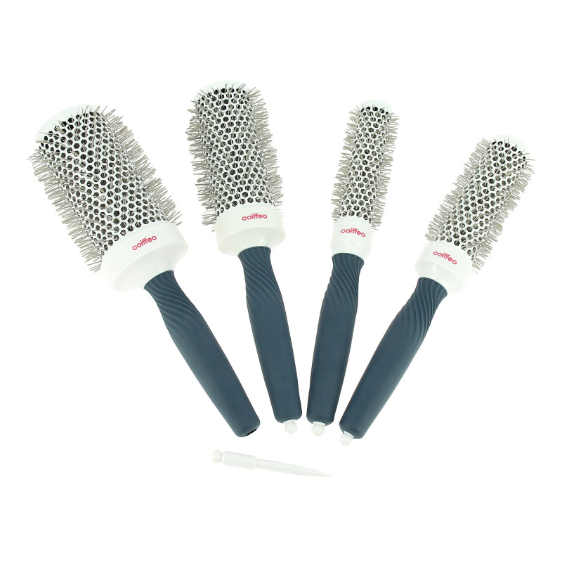 Set de 4 brosses rondes brushing céramiques 25, 34, 44 et 54mm Set de 4 brosses rondes brushing céramiques 25, 34, 44 et 54mm