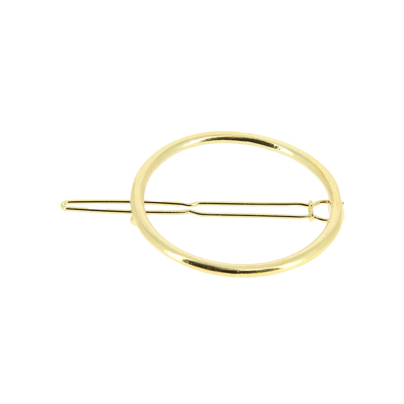 Barrette ronde dorée Barrette ronde dorée