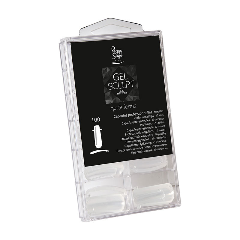 Lot de 100 capsules professionnelles Quick Forms - Gel Sculpt Lot de 100 capsules professionnelles Quick Forms - Gel Sculpt