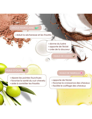 Masque de vapeur à l'argile Marocaine pour les boucles True Textures Masque de vapeur à l'argile Marocaine pour les boucles True Textures